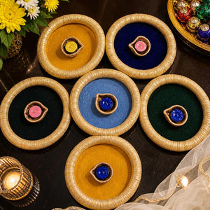 Wedding mehndi plates set Pakistan - decorative mehndi thaali combo Gift Studio Gujranwala