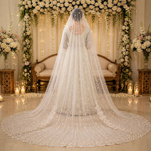 Nikkah dupatta with veil Pakistan - white nikkah dress red dupatta customized name Gift Studio