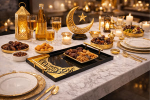 Decorative crescent tray Pakistan - premium Ramadan table decor giftstudio.shop