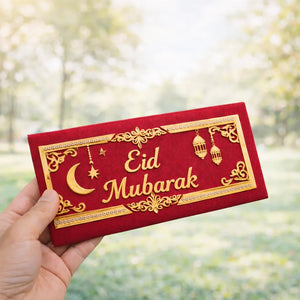 Luxury Eid Mubarak envelope Pakistan - premium Eidi cash holder Gift Studio