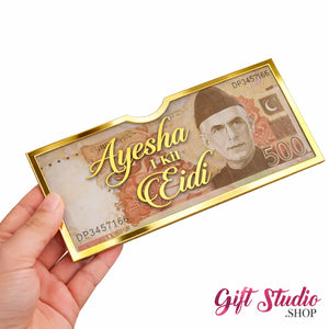 Acrylic Eid money holder Pakistan - elegant Eidi gift envelope Gift Studio