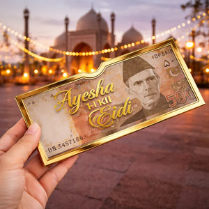 Personalized Eidi envelope Pakistan - acrylic Eid money gift holder giftstudio.shop
