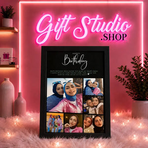 Birthday photo frame with name Pakistan - personalized birthday gift by Gift Studio