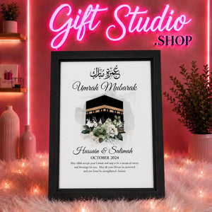 Hajj Umrah memory frame Pakistan - personalized Islamic journey gift Gift Studio