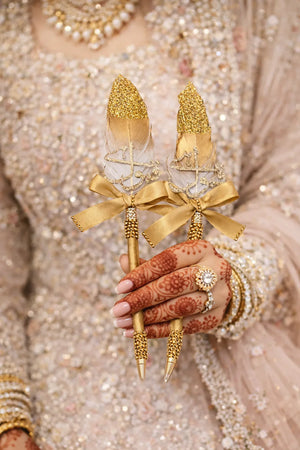 Nikkah pen with Qabool Hai design Pakistan - decorated wedding signature pen giftstudio.shop