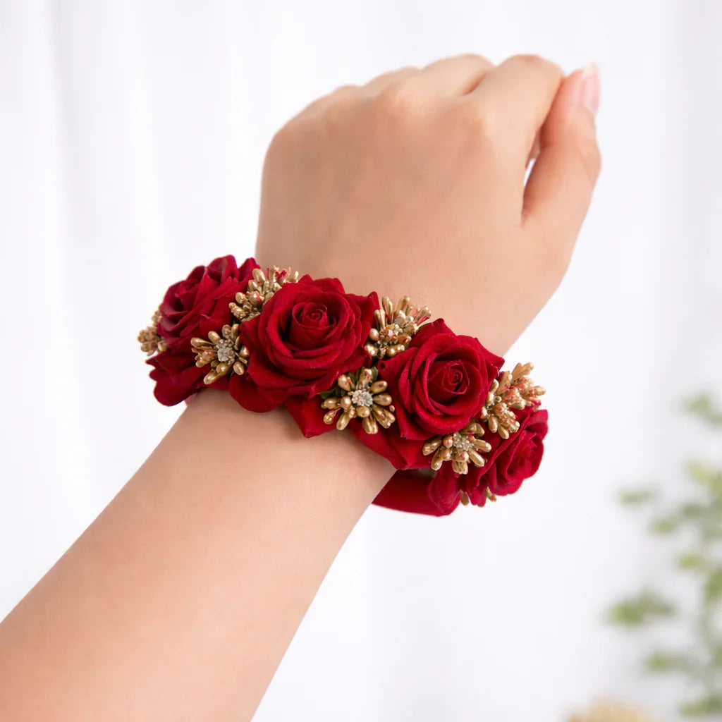 Handmade bridal flower jewelry set Pakistan - haldi mehndi floral set giftstudio.shop