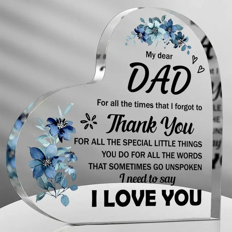 Custom Acrylic Plaque for Dad - Heartwarming Gift for Father’s Day - My Store