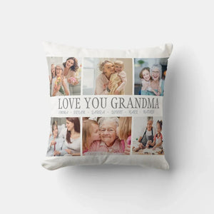 Grandma photo collage pillow Pakistan - personalized family gift Gift Studio