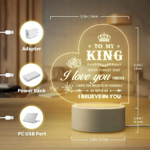Romantic LED Night Lamp for Husband โ Perfect Anniversary, Birthday, or Valentineโs Gift - My Store