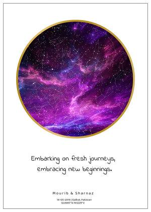 Personalized star map poster Pakistan - unique romantic gift giftstudio.shop