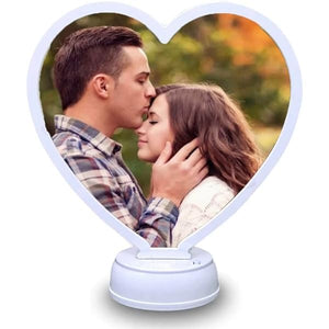 Heart LED magic mirror frame Pakistan - glowing personalized photo gift giftstudio.shop
