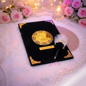 Customized nikkah booklet Pakistan - velvet nikah book with pen Gift Studio Gujranwala