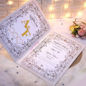 Velvet nikkah book with pen Pakistan - personalized Islamic wedding keepsake Gift Studio