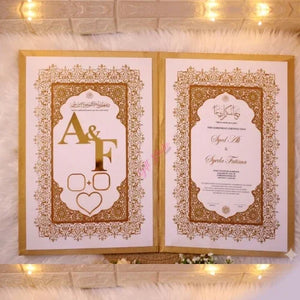 Customized velvet nikkah booklet Pakistan - elegant wedding nikah accessories Gift Studio