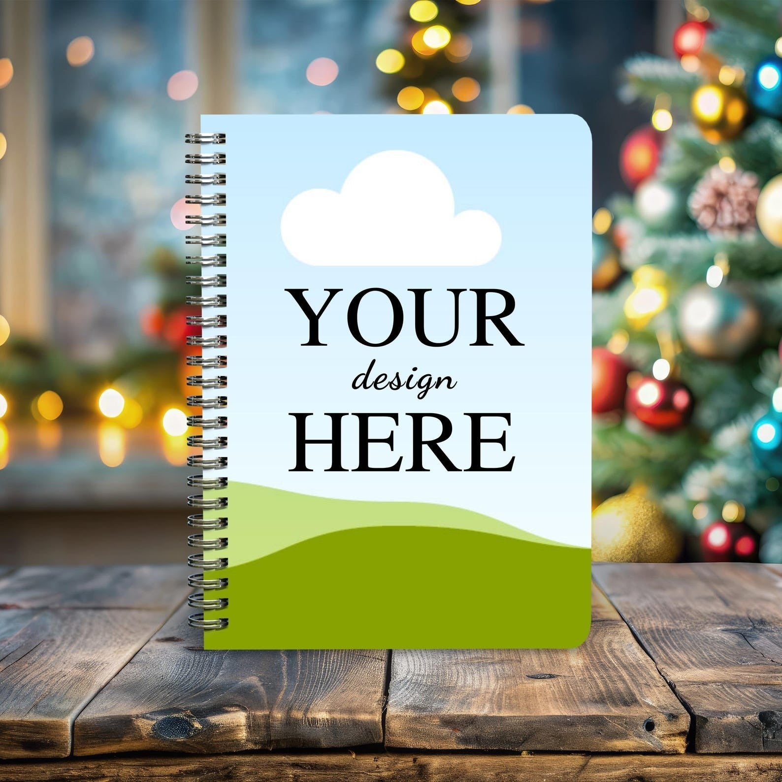 Personalized spiral notebook with customizable front and back covers, perfect for gifting or personal use.