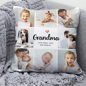 Simple chic heart photo grandma pillow Pakistan - personalized cushion GiftStudio
