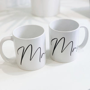 Mr. and Mrs. Coffee Mug Set – Personalized Wedding Gift for Couples - My Store