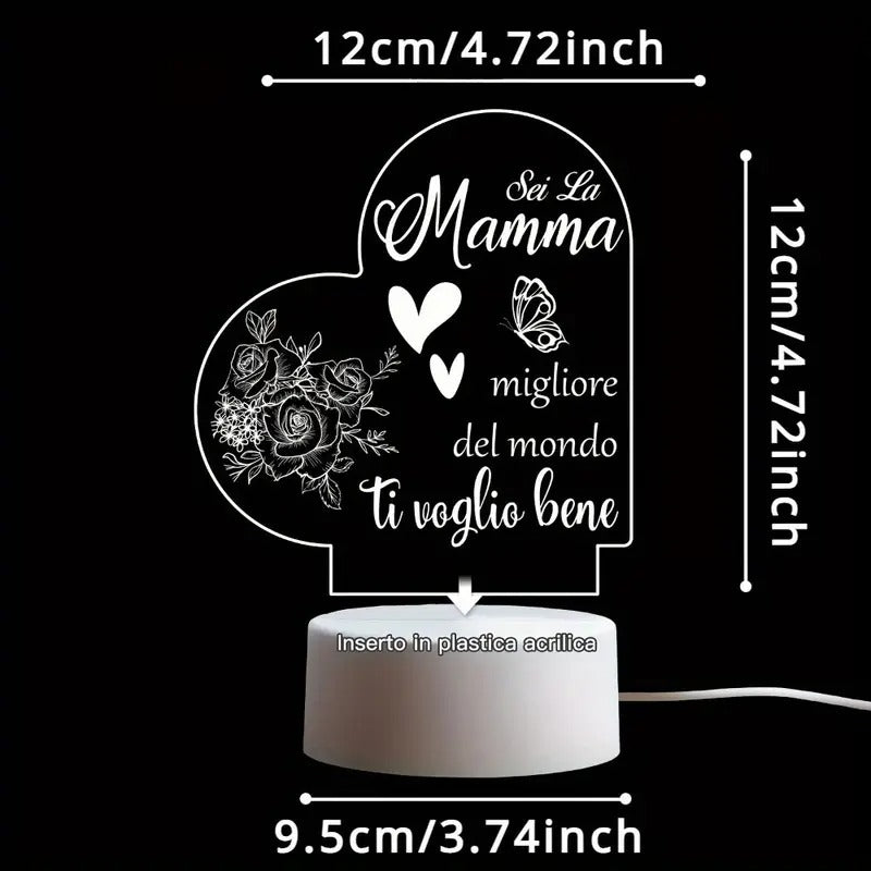 Personalized Acrylic LED Night Light for Mom-Perfect for Mother’s Day, Birthdays, Thanksgiving & Christmas - My Store