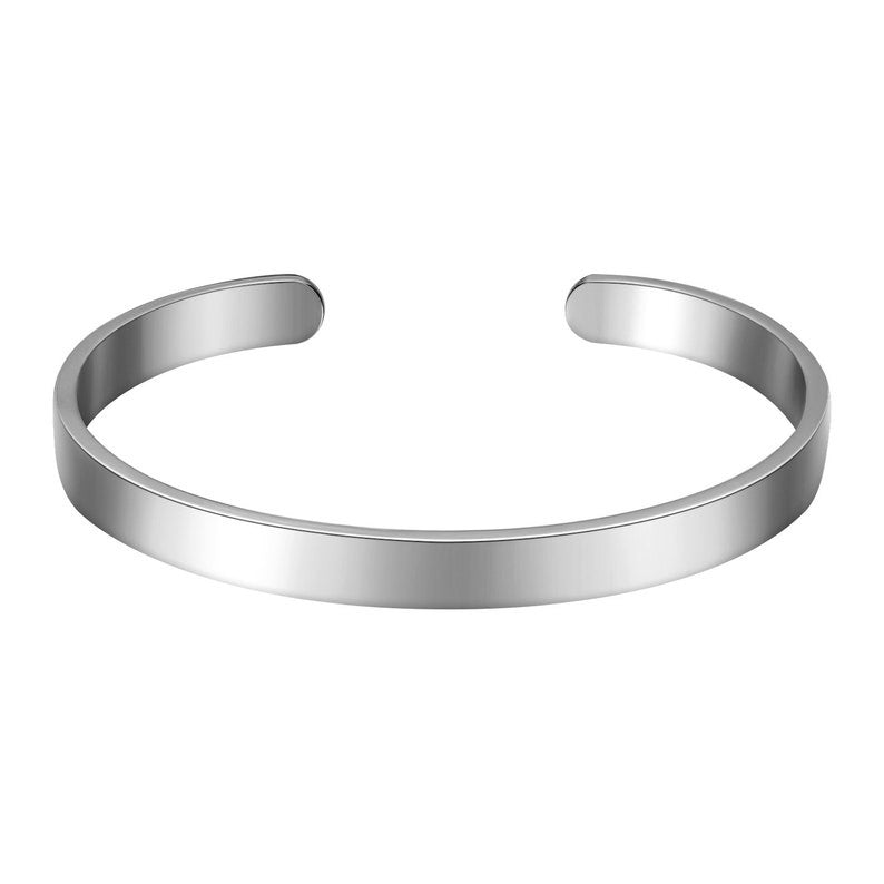 Engraved Cuff Bangle Bracelet