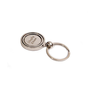 Globe metal keychain Pakistan - custom name and car keys gift Gift Studio