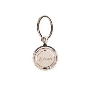 Custom metallic globe keychain Pakistan - name car keys gift Gift Studio