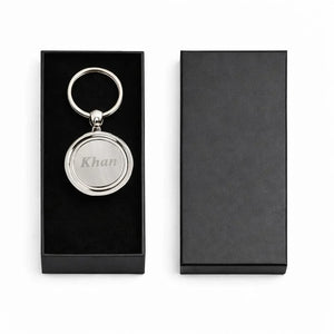 Custom globe keychain Pakistan - personalized name metal keychain giftstudio.shop
