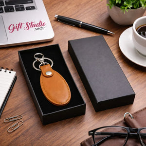 Personalized leather keychain Pakistan - custom engraved keychain Gift Studio Gujranwala