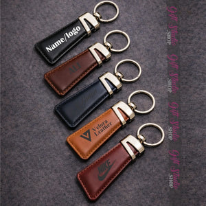 Custom leather keychain online Pakistan - personalized gift keychain Gift Studio