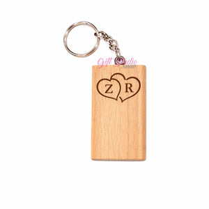 Premium custom wood keychain Pakistan - personalized engraved name keychain Gift Studio