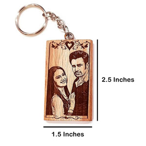 Personalized wood keychain Pakistan - custom engraved name keychain Gift Studio Gujranwala