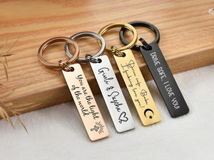 Personalized metal keychain Pakistan - custom name engraved gift giftstudio.shop
