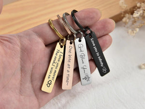 Personalized metal keychain Pakistan - custom engraved name gift Gift Studio