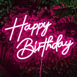 Birthday neon decoration Pakistan - happy birthday LED light sign Gift Studio