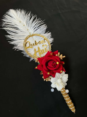 Decorated bridal nikkah pen Pakistan - luxury Islamic wedding pen giftstudio.shop