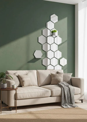 Acrylic geometric wall panels Pakistan - premium 3D wall decor Gift Studio