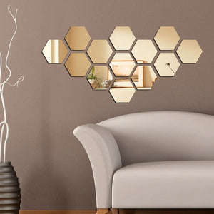 3D mirror wall decor Pakistan - modern living room wall art Gift Studio