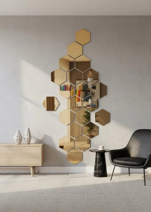 Modern acrylic wall decor Pakistan - 3D geometric design Gift Studio Gujranwala