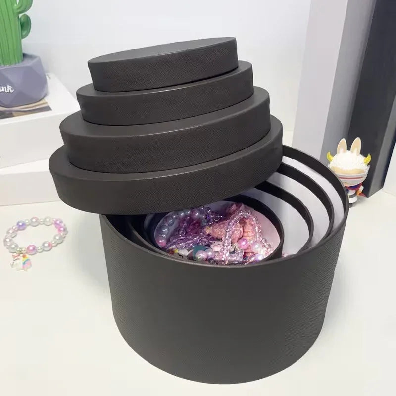 Black round gift box set Pakistan - premium Eid empty gift boxes giftstudio.shop