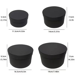 Empty black round gift boxes Pakistan - custom Eid gift packaging Gift Studio