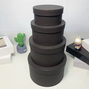 Empty gift boxes black round set Pakistan - Eid gift boxes Gift Studio