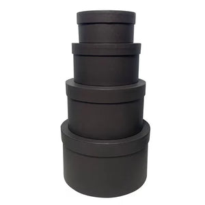 Round empty gift boxes Pakistan - elegant black Eid gift boxes Gift Studio Gujranwala