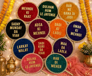 Wedding mehndi props dholki Pakistan - bridal shower mayun decor Gift Studio
