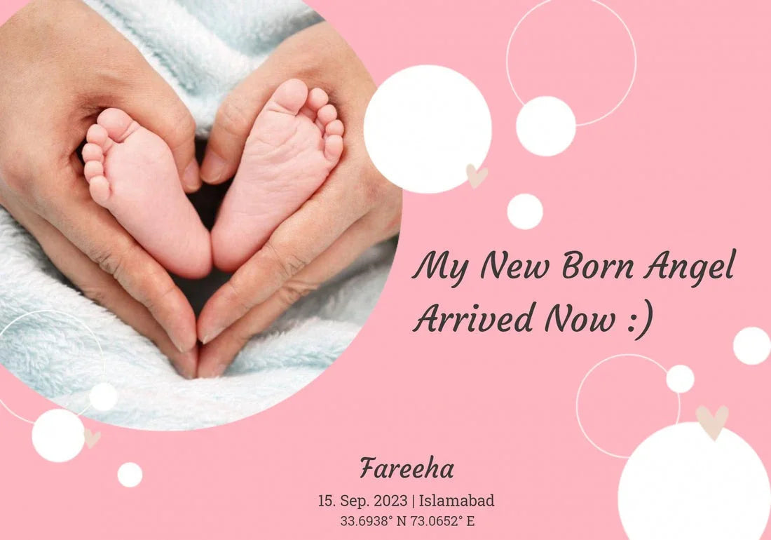 Custom baby footprint frame Pakistan - personalized newborn keepsake gift Gift Studio