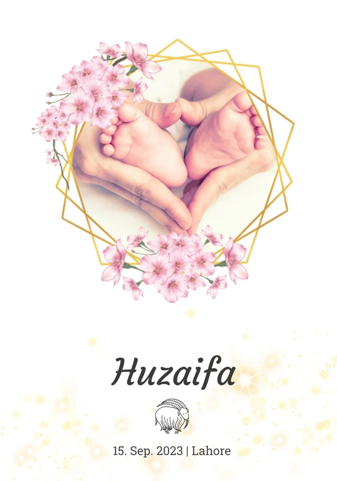 Baby steps memory frame Pakistan - personalized newborn floral keepsake Gift Studio Gujranwala