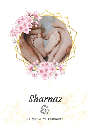 Custom baby memory frame Pakistan - personalized newborn milestone gift giftstudio.shop