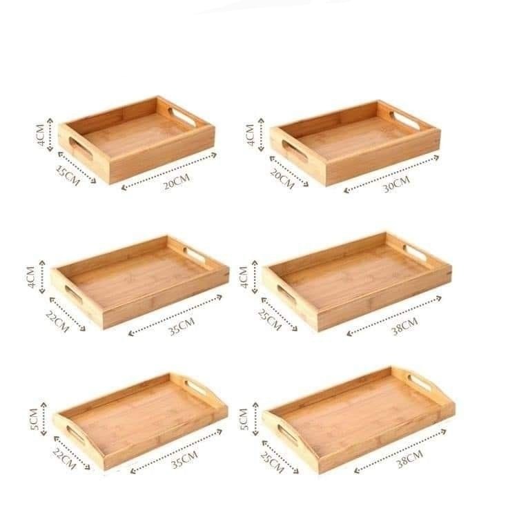 Wooden Baskets Set of 5 - Rustic Decor