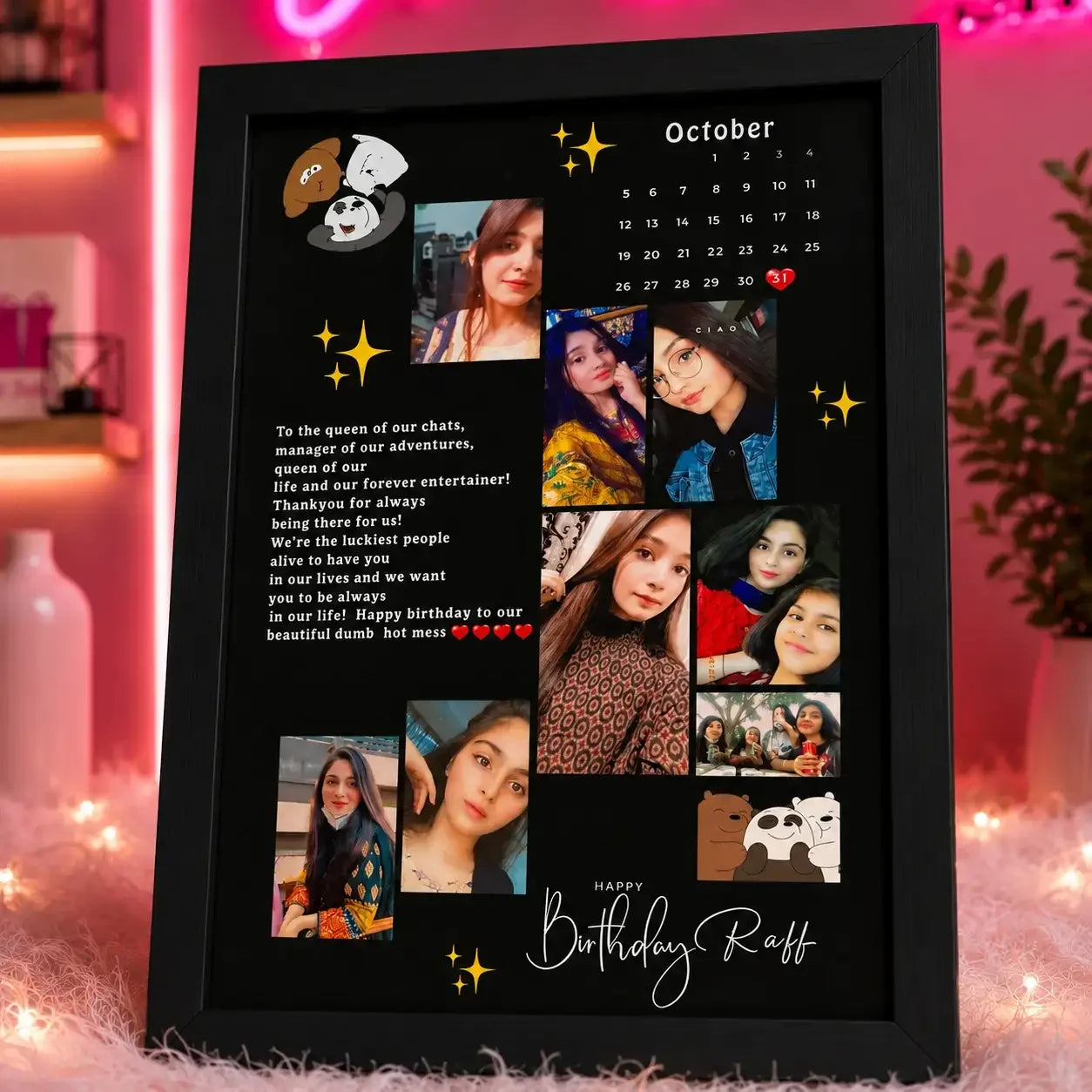 custom birthday frame name photo date
pakistan gift studio gujranwala