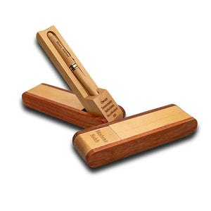 Custom name pen with wooden stand Pakistan - personalized engraved gift pen giftstudio.shop
