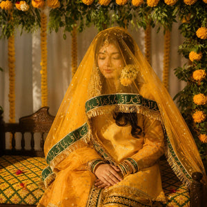 Custom nikkah dupatta Pakistan - bridal dupatta style and setting Gift Studio