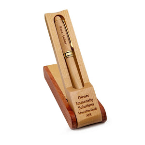 Personalized wooden pen stand Pakistan - name engraved custom gift Gift Studio Gujranwala